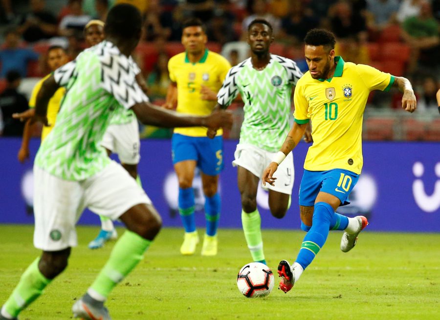 Neymar injured as Brazil draw 1-1 with Nigeria in friendly